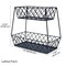 Gourmet Basics by Mikasa Lattice Farm Storage Basket, 2 Tier, Black